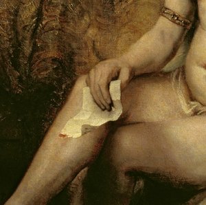 Bathsheba Bathing, 1654 (detail) by Rembrandt van Rijn